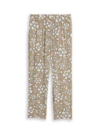 Tom Tailor - Gemusterte Loose-Fit Hose pink - Gr. - 28