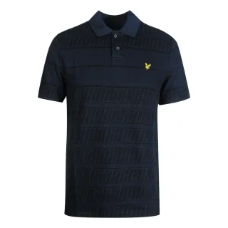 Dunkelblaues Grid-Poloshirt von Lyle & Scott