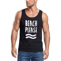 Neverless Tanktop Herren Tank-Top Beach please Muskelshirt Muscle Shirt Neverless® mit Print