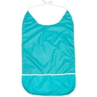 ZOLLNER Speiseschürze, 39 x 65 cm, 100% Polyester, Auffangtasche, mit Bindebänder, abwischbar