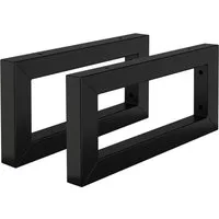 ML-DESIGN Wandregalhalter 2er Set Wandhalterung Unterbau für Waschtischplatte, aus Stahl, 2-tlg., Waschtischhalterung Schwarz, Regalträger Regalhalter Wandkonsole