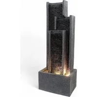 Arnusa Gartenbrunnen Springbrunnen BK903 Wasserwand 99 cm Standbrunnen mit LED groß, 37 cm Breite, Gartendekoration Zimmerbrunnen