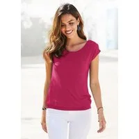 LASCANA Longshirt mit breitem Bund aus luftigem Viskose-Stretch