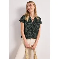 STREET ONE Kurzarmbluse Sommerbluse mit floralem Muster