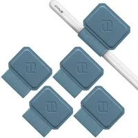 Fintie Stifthülle 4 Stück Stifthalter Selbstklebend für Apple Pencil und Stylus Stift, Elastisch Kunstleder Pen Loop Holder für Notizbuch, Kalender, Tablet