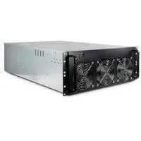 4W2 MINING-RACK, Server-Gehäuse schwarz, 4 Höheneinheiten