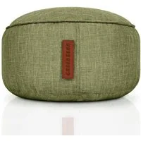 Green Bean Pouf Sitzsack-Hocker Home Linen 45x25cm (Sitzsack-Hocker 45x25cm mit EPS-Perlen Füllung -, Fußhocker Fußkissen Sitz-Pouf für Sitzsäcke), Bodenkissen für Kinder und Erwachsene - Sitzkissen Sitzhocker