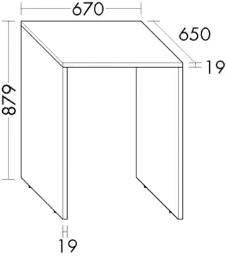 Burgbad Verkleidung Sys30 PG2 Echo 879x670x650 Weiß Hochglanz, WYFB067461 WYFB067461