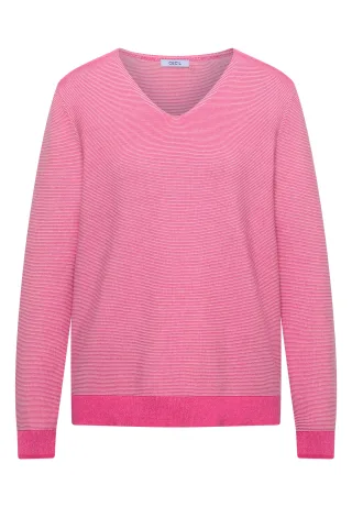 CECIL - NOS 2-Tone V-Neck 27839_mellow_rose - Gr. - L