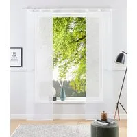OTTO home Schiebegardine Xanten (2 St), Schlaufen, transparent, Voile, 2-er Set, mit Beschwerungsstangen, Breite: 57 cm, Flächenvorhang