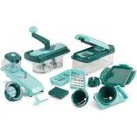 Genius Gemüseschneider Genius Nicer Dicer Fusion Smart Set (23 Teile) inkl. Twist, rubinrot, 23 Teile, Würfel, Stifte, Gemüsehobel mit 1250ml Fassungsvolumen
