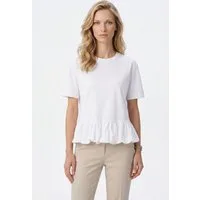 RICHROYAL T-Shirt mit tollem Volant, aus reiner Baumwolle