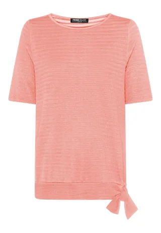 FRANK WALDER - T-Shirt NOS mit Bindebanddetail tangerine - Gr. - 40