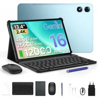 POCKAM P13 Pro Tablet mit Tastatur 13,4'' 2.4K 120Hz 12000mAh Android16 Tablet (13.4", 256 GB, Android 16, 4G LTE, 48GB RAM (12+36GB)/ 4G LTE/ 3,5-mm-Kopfhörerbuchse, Tastatur, Hülle)