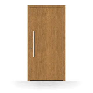 Haustür Eiche Hell, Holz Eiche, 850 x 1800 mm, DIN links nach innen öffnend, Modell Mönchengladbach, individuell konfigurierbar
