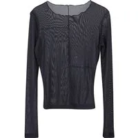 URBAN CLASSICS Longsleeve Urban Classics Damen Ladies Exposed Seam Mesh Longsleeve (1-tlg)