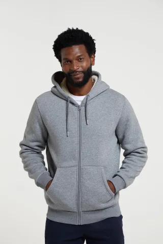 Mountain Warehouse Herren Dalton Borg gefüttert Full Zip Hoodie (grau)