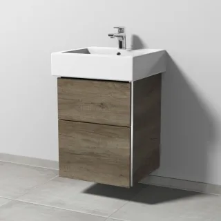Sanipa 3way Waschtischunterbau zu Duravit Vero Waschtisch mit 2 Auszügen, Eiche-Nebraska BR71537