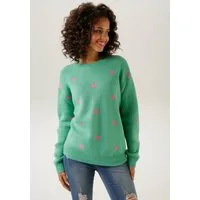 Aniston CASUAL Strickpullover mit eingestrickten Herzchen