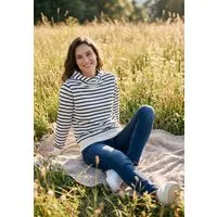 salzhaut Hoodie SUTSCHE - RINGEL Damen Regular Fit salzhaut Kapuzenpullover – bequemer Fit und nordisch klares Design
