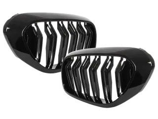 Kühlergrill DOPPELSTEG Schwarz Glanz für BMW 5er G30 G31 Limo Touring 17-
