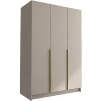 MIRJAN24 Kleiderschrank Calia I (mit drei Drehtüren) Kleiderstange, Metallgriffe