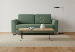 BRUNO Schlafsofa 160cm in Grün | Klassik | stabiles Massivholz & Boxspringkomfort