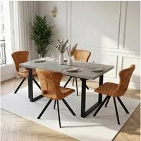 Jiexi Esszimmerstuhl Premium Flanell Esszimmerstuhl, Modernes Design Polsterstuhl