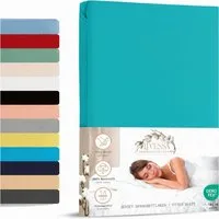 livessa Spannbettlaken Jersey Spannbettlaken Bettlaken Baumwolle weich Rundumgummi, Jersey, Gummizug: Rundumgummizug, In 9 Größen und vielen Farben erhältlich aus 100% Baumwolle