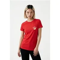 ONLY T-Shirt ONLVIVVI S/S TEE BOX JRS Baumwolle, Rundhals