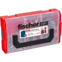 FixTainer-DUOLINE, Dübel hellgrau/rot, mit Schrauben, 181-teilig