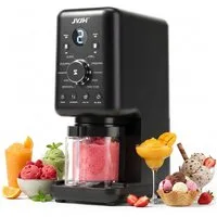 JVJH Eismaschine für Zuhause,10 Programme,2L,Gefrierbehälter 650 ml*3,Selbstreinigung, 2 l, 800 W, Spülmaschinengeeignete Teile,für Frozen Joghurt, Sorbet und Eiscreme