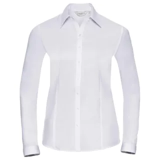 Russell Collection - Hemd für Damen Langärmlig (Weiß)