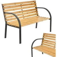 Juskys Gartenbank Modena, bequeme Rückenlehne, wetterfeste Materialien, für 2 Personen