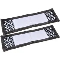 Macosa Home Staubwischer 2er Set Mikrofasermopp Wischbezug grau weiß 42 cm Bodenwischer Bezug (2-St), Mikrofaser Ersatzbezug Wischaufatz Reinigung Bezug