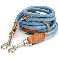 Leisegrün Hundeleine Hundeleine für kleine Hunde, nur 160g leicht, Hundeleine 2m - Hellblau, Nylon