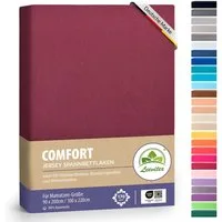 leevitex® Spannbettlaken verschiedene Größen, Stoffgewicht 170 g/m², 40 cm Steghöhe, Jersey, Gummizug: rundum, (1 Stück), verschiedene Farben, OEKO-TEX® STANDARD 100 zertifiziert