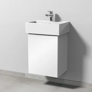 Sanipa 3way Waschtischunterbau zu Duravit Vero Air Waschtisch mit 1 Tür, Weiß-Glanz SF42978