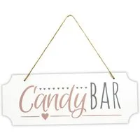 Frau WUNDERVoll Hinweisschild Schild Candy Bar aus Holz 40 x 15 cm