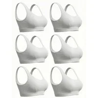 Pompadour Bustier Basic (SPARPACK, 6-tlg., 6er-Pack) ohne Bügel, mit leichter Unterstützung für jeden Tag im 6er Pack