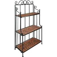 tectake Pflanztisch Metallregal (1-St., 1 tlg), Robuste Konstruktion