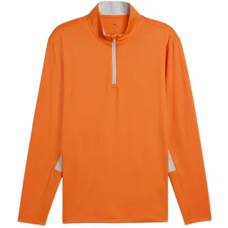 Puma - "Pure 2.0" Midlayer für Herren, mit kurzem Reißverschluss, Emblem (Orange)