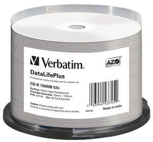 Verbatim DataLifePlus | 43745 | 50 x CD-R - 700 MB 52x
