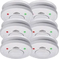 smartwares Rauchmelder (6er Set Optischer Mini Rauchwarnmelder mit 10 Jahres Batterie)