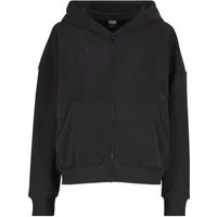 URBAN CLASSICS Sweatjacke Urban Classics Ladies Jacquard Velvet Oversized Zip Hoody