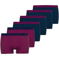TOM TAILOR Boxershorts Buffer (6er Pack) feuchtigkeitsregulierend, eng, atmungsaktiv, Logobund, Baumwollmix