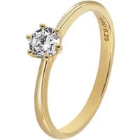 Glizz Solitärring Damenring mit Diamant 0,25 ct. Gold 333/8K Brillant
