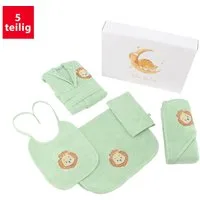celodoro Babybademantel Baby Bade Geschenk Set 5-teilig, Baumwolle