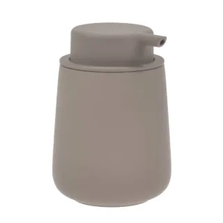 Seifenspender Nova One Porzellan 250ml 8x12cm | Zone Denmark Matt Soft-Touch taupe Seifendosierer Pumpseifenspender für Bad und Küche.