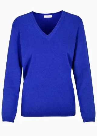 CLARINA - NOS Pullover, V-Ausschnitt - Gr. - 36